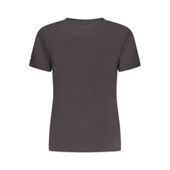 Camiseta feminina Tommy Hilfiger preta de algodão
