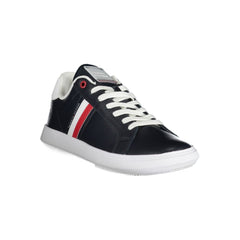 Tênis Tommy Hilfiger Sleek Blue com cadarço e detalhes contrastantes
