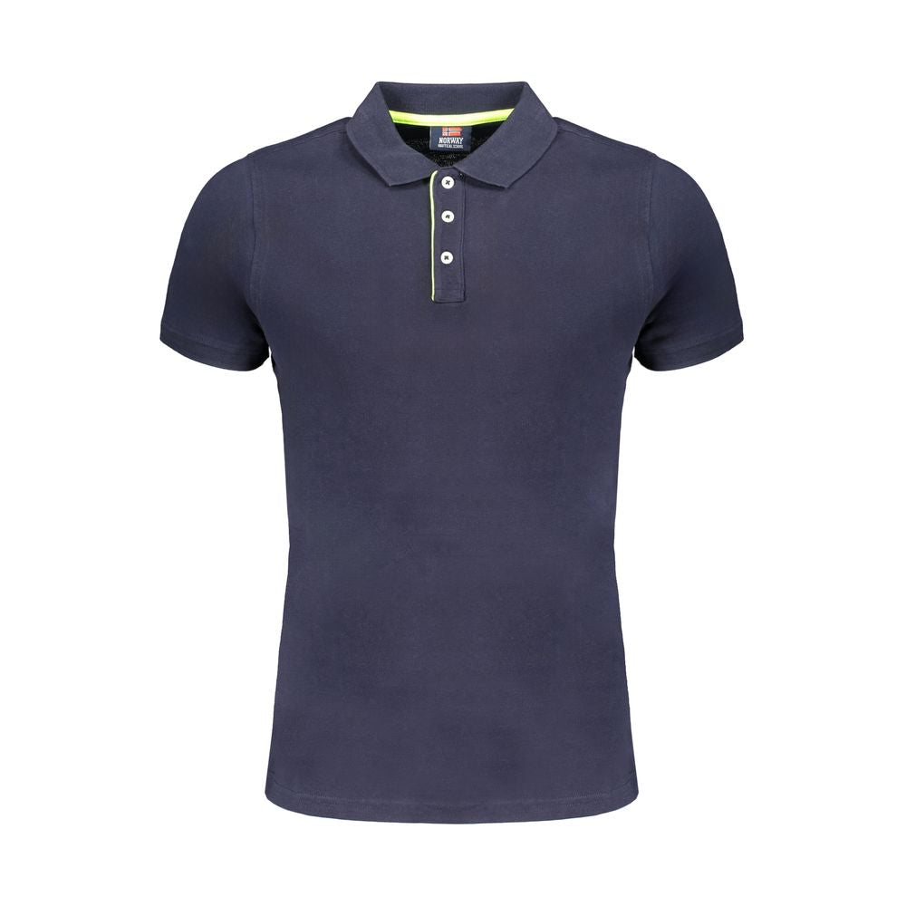 Camisa polo de algodão azul Noruega 1963