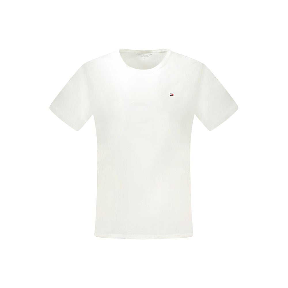 Camiseta masculina branca de algodão Tommy Hilfiger