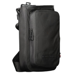 Bolsa de ombro masculina Tommy Hilfiger preta de poliéster
