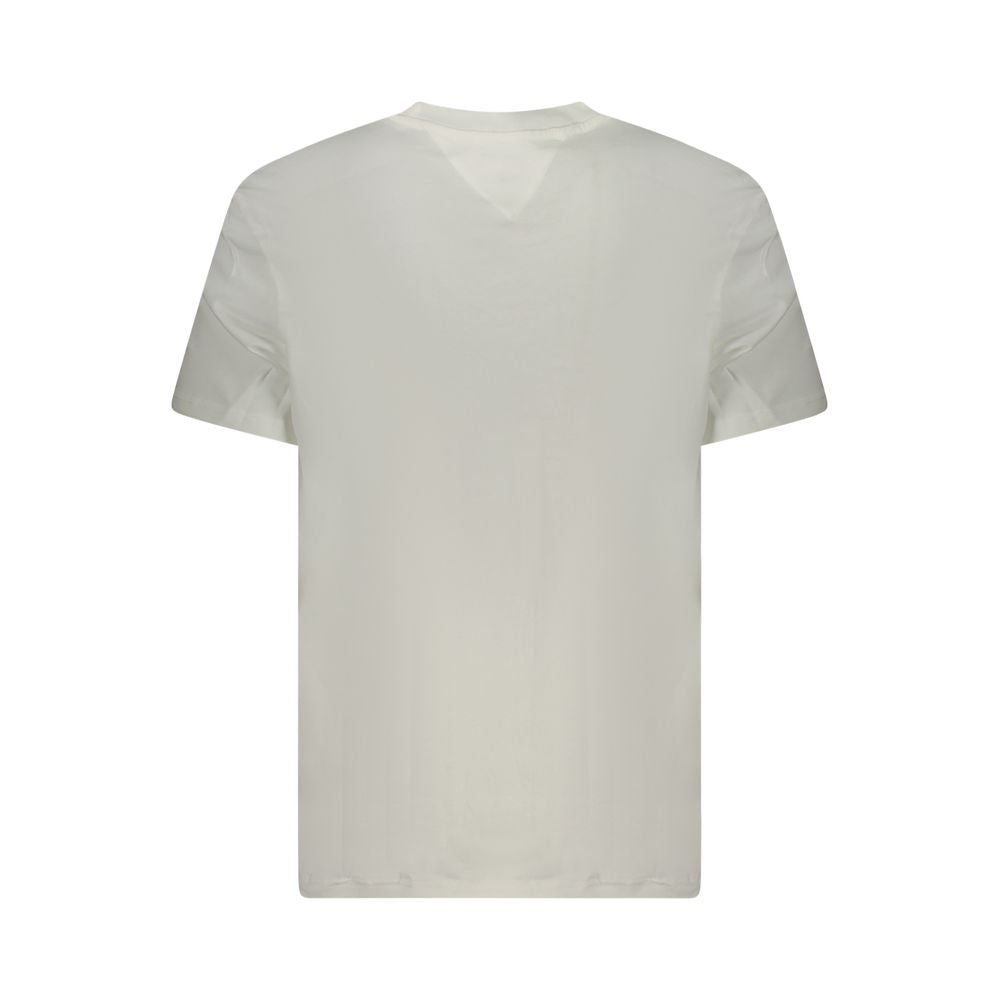Camiseta masculina branca de algodão Tommy Hilfiger