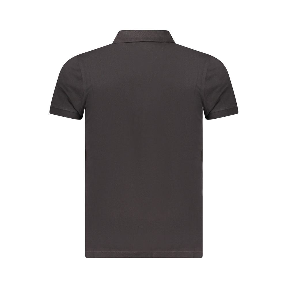 Camisa polo masculina Tommy Hilfiger preta de algodão