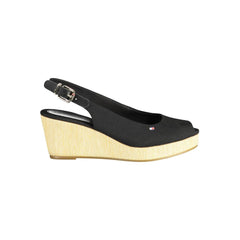 Sandália Feminina Tommy Hilfiger Couro Preto
