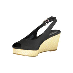 Sandália Feminina Tommy Hilfiger Couro Preto