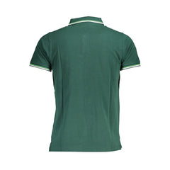 Camisa polo masculina de algodão verde Noruega 1963