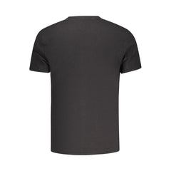 Camiseta masculina preta de algodão Tommy Hilfiger