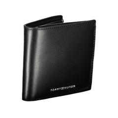 Carteira de couro preta Tommy Hilfiger