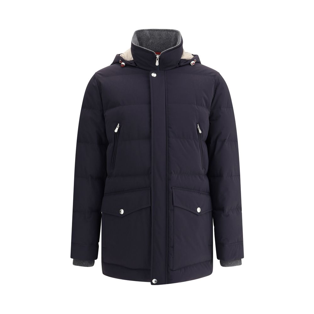 Jaqueta de plumas Brunello Cucinelli com capuz