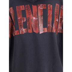 Moletom com capuz com logotipo da Balenciaga