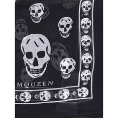 Cachecol de seda com caveira Alexander McQueen