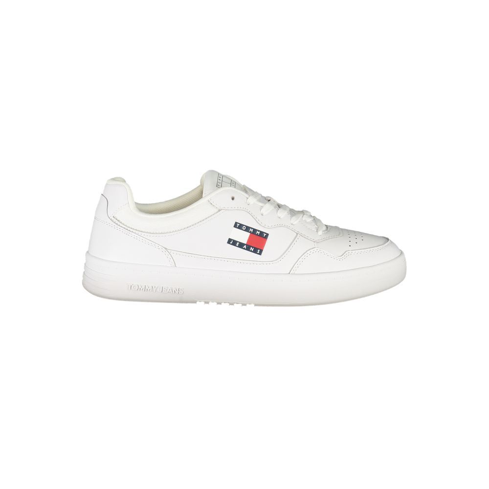 Tênis Tommy Hilfiger de couro branco masculino
