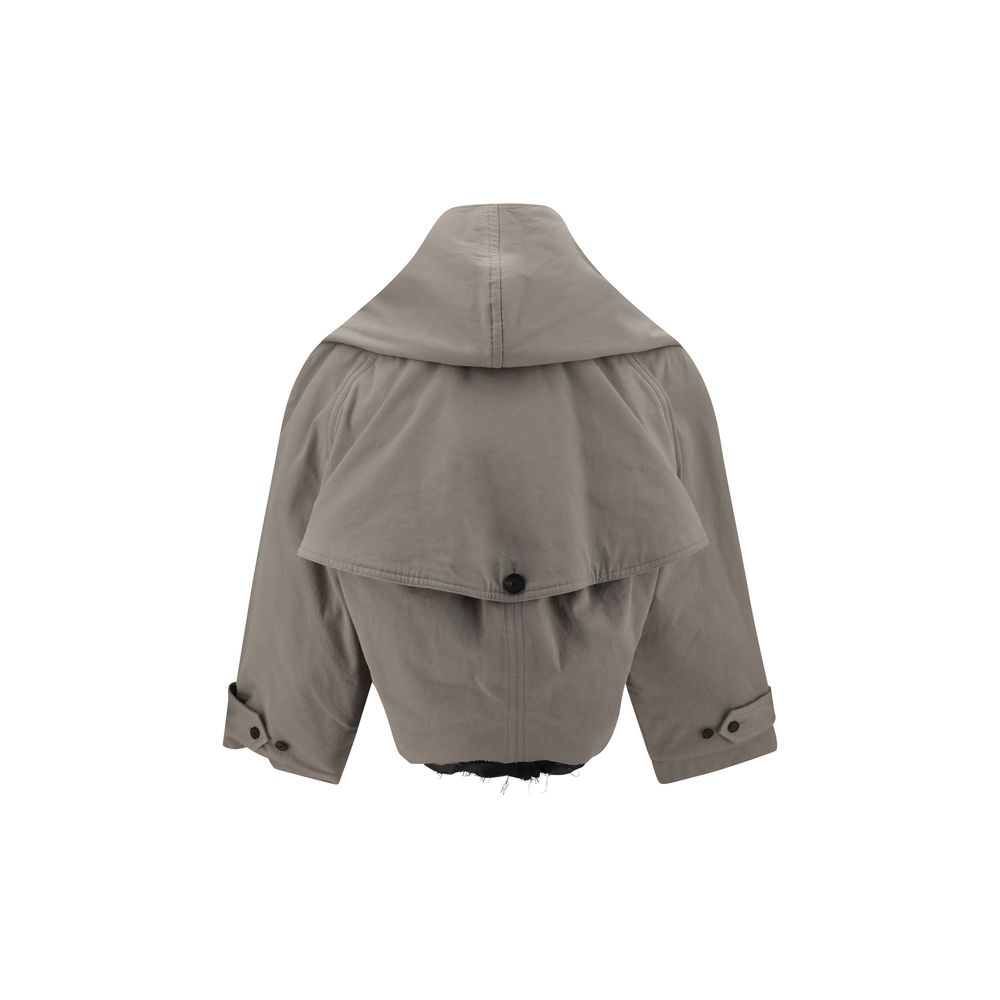 Casaco trench coat com capuz reverso Balenciaga