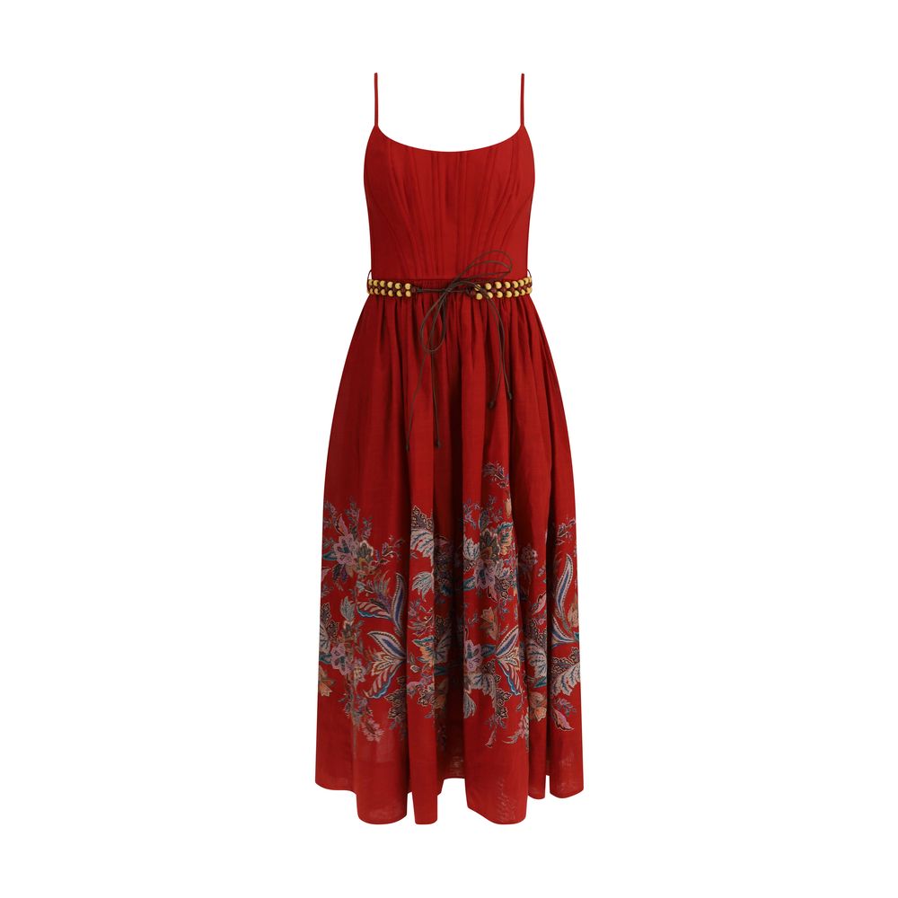 Vestido midi Zimmermann Rhiannon