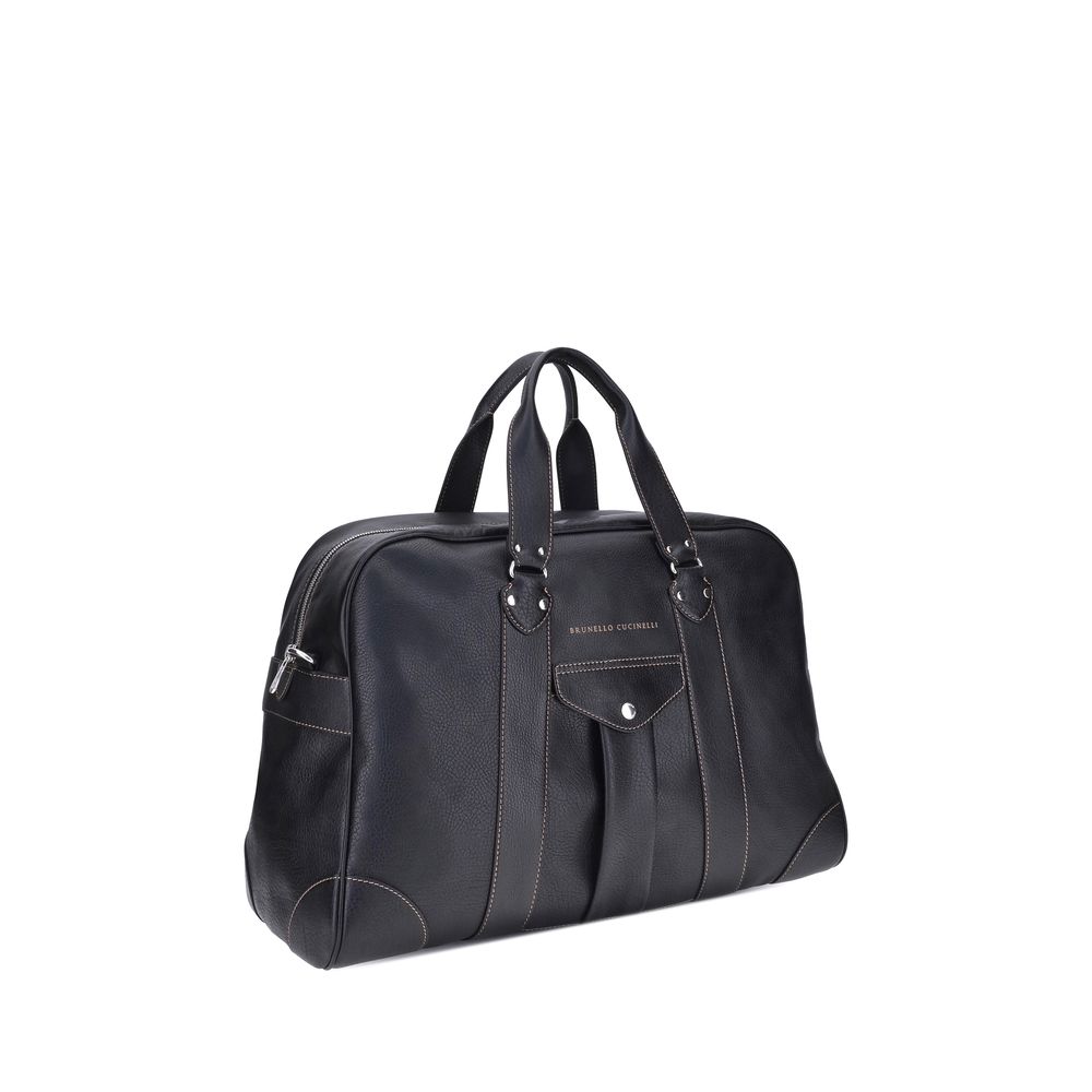 Bolsa de viagem de couro Brunello Cucinelli