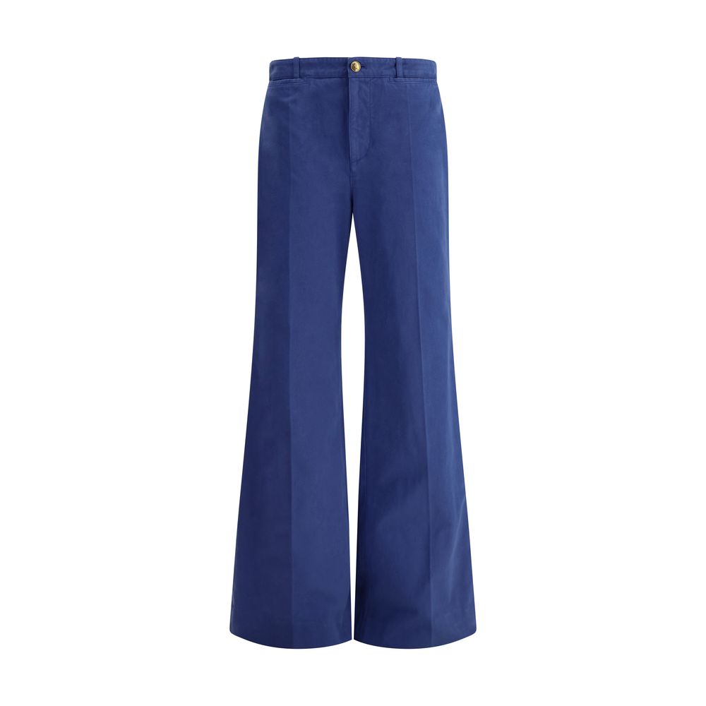 Calça flare de algodão Chloé