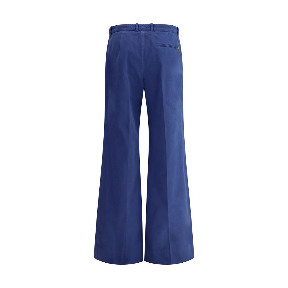 Calça flare de algodão Chloé