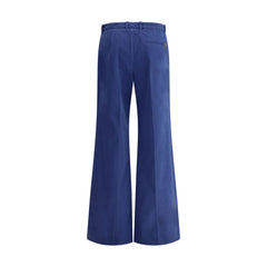 Calça flare de algodão Chloé