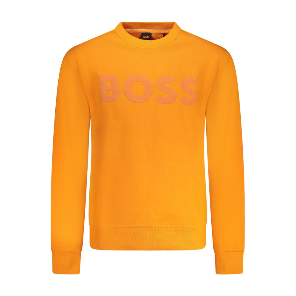 Suéter de algodão laranja Hugo Boss