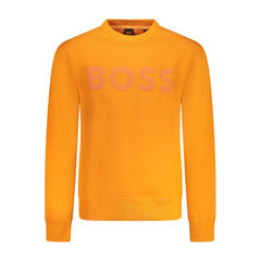 Suéter de algodão laranja Hugo Boss
