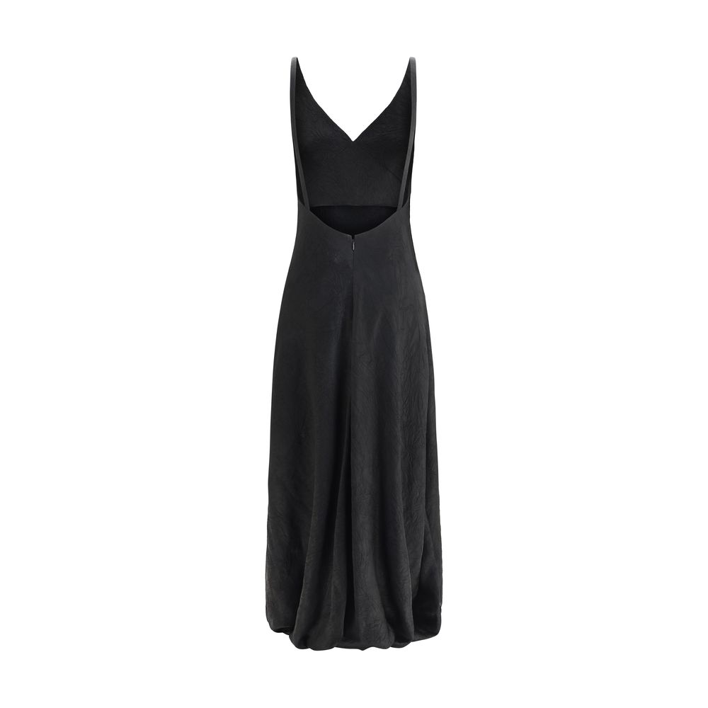 Alexander McQueen Vestido longo com acabamento rachado