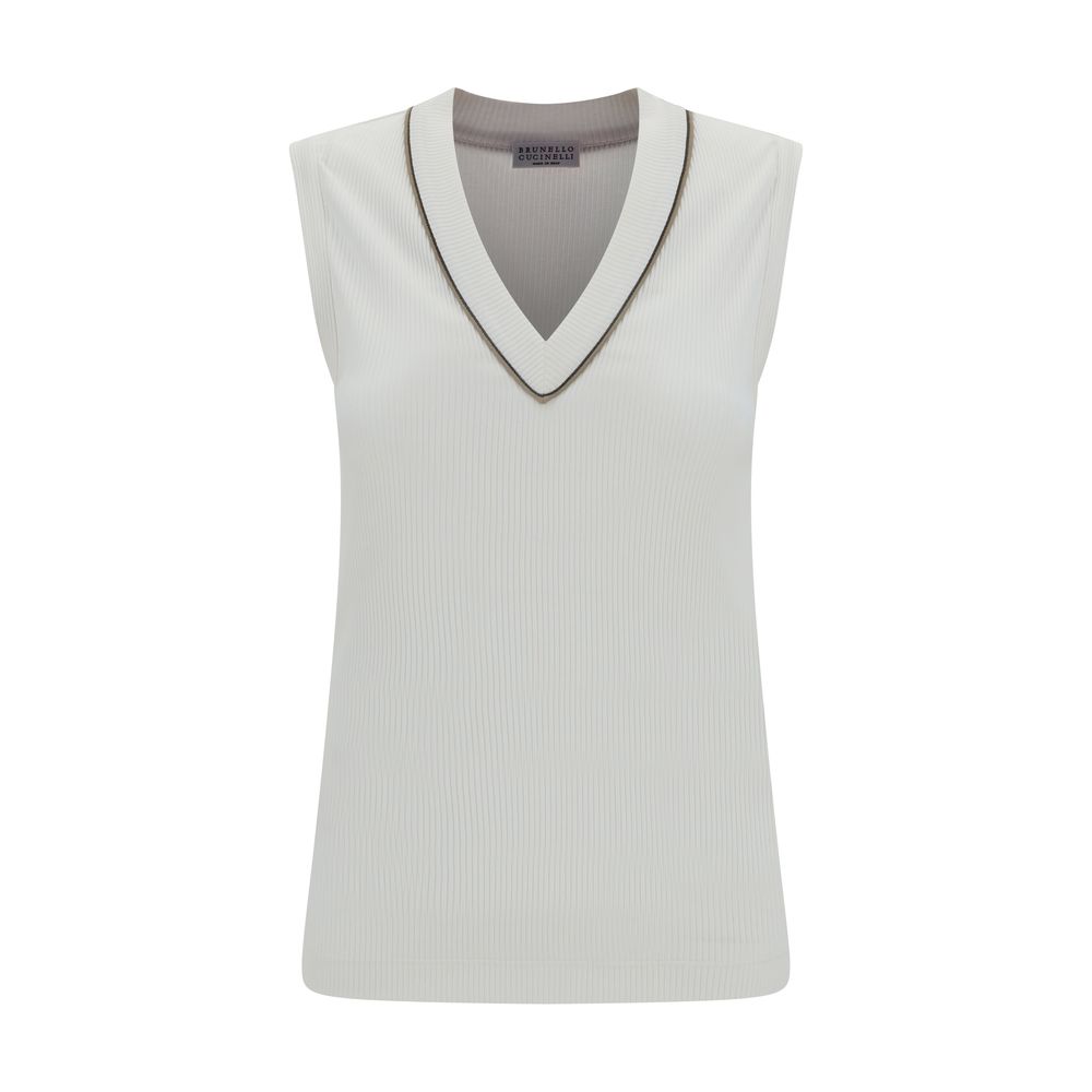 Blusa canelada Brunello Cucinelli