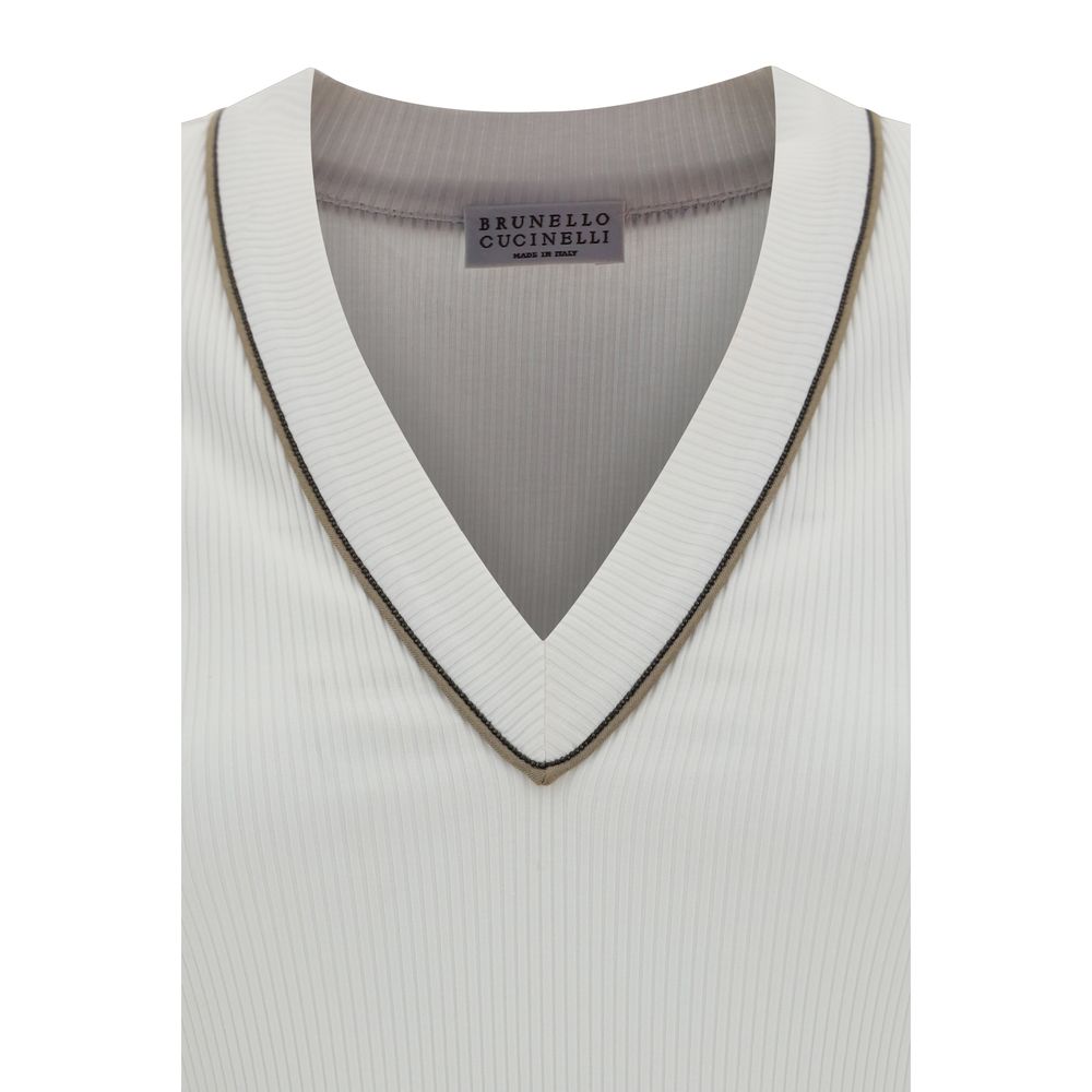 Blusa canelada Brunello Cucinelli