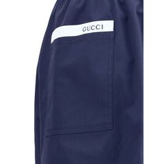 Shorts com logotipo da Gucci