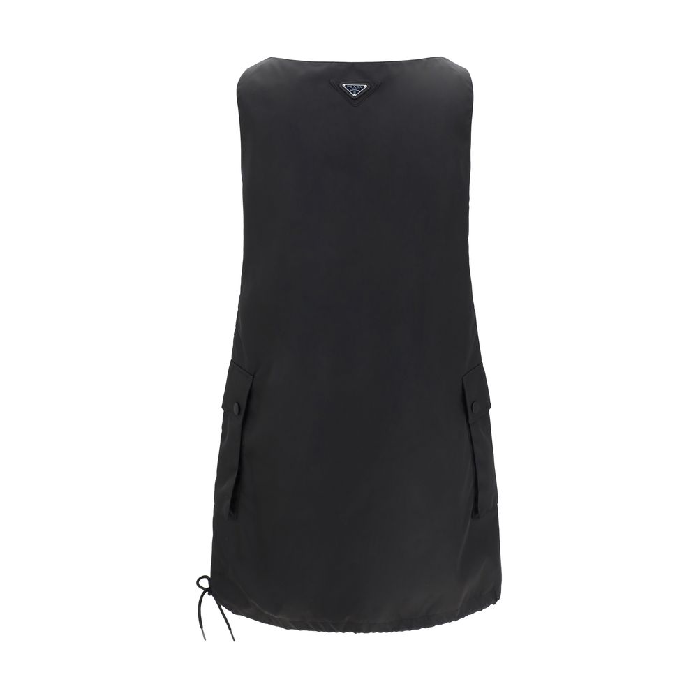 Vestido curto de nylon Prada