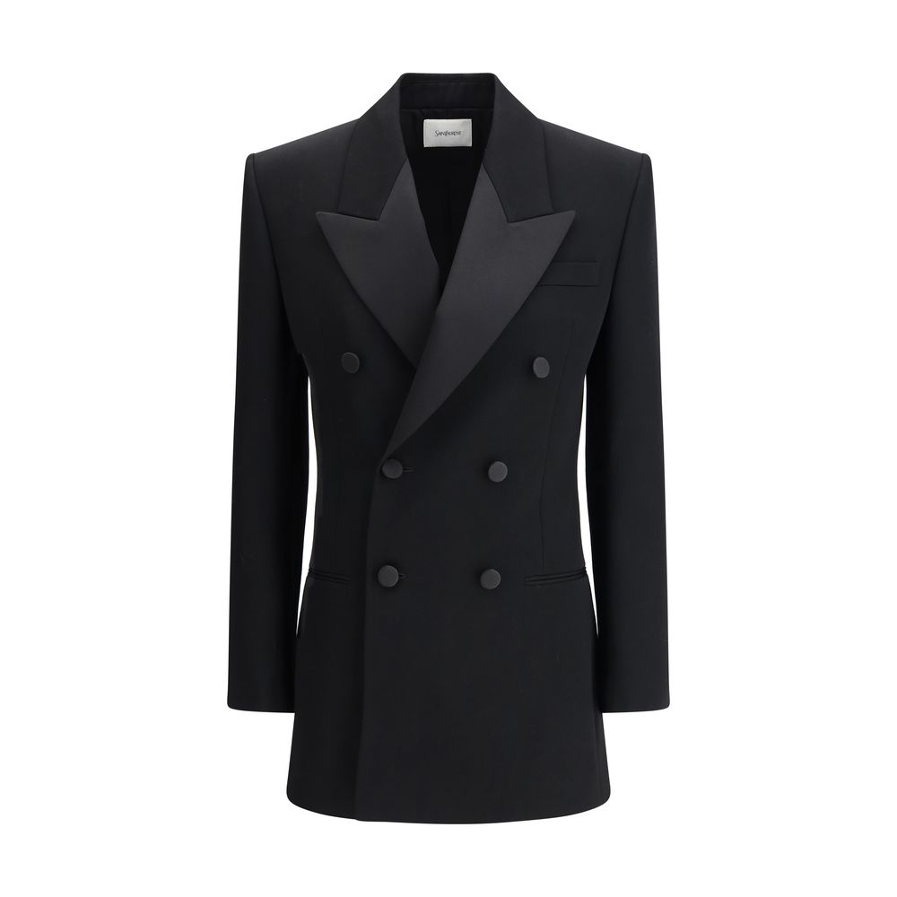 Vestido Blazer Trespassado Saint Laurent