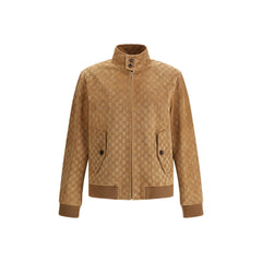 Jaqueta bomber de camurça Gucci