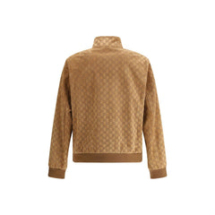 Jaqueta bomber de camurça Gucci