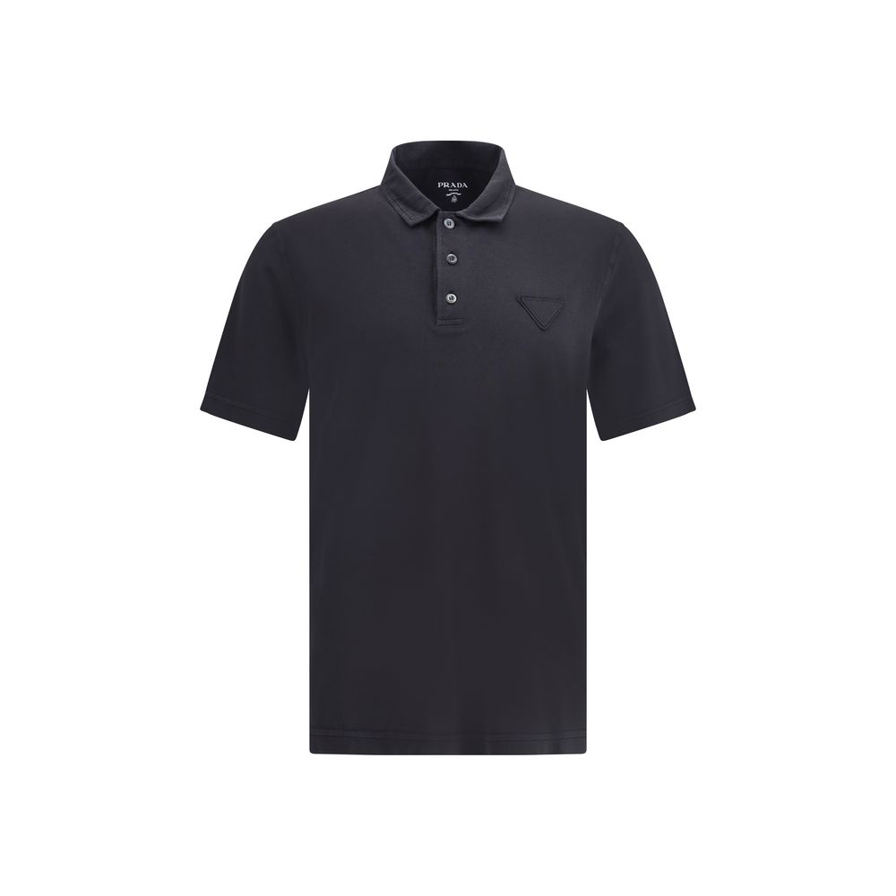 Camisa polo com logotipo da Prada