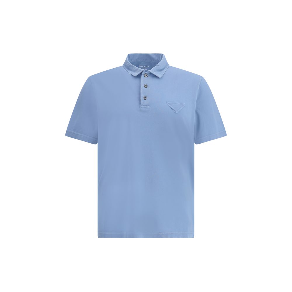 Camisa polo com logotipo da Prada