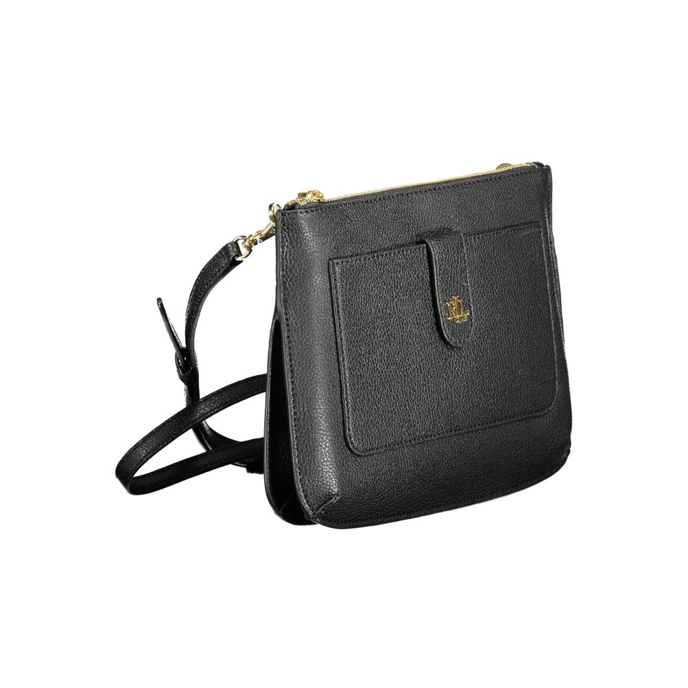 Bolsa de couro preta Ralph Lauren