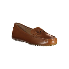 Sapato baixo de couro marrom Ralph Lauren