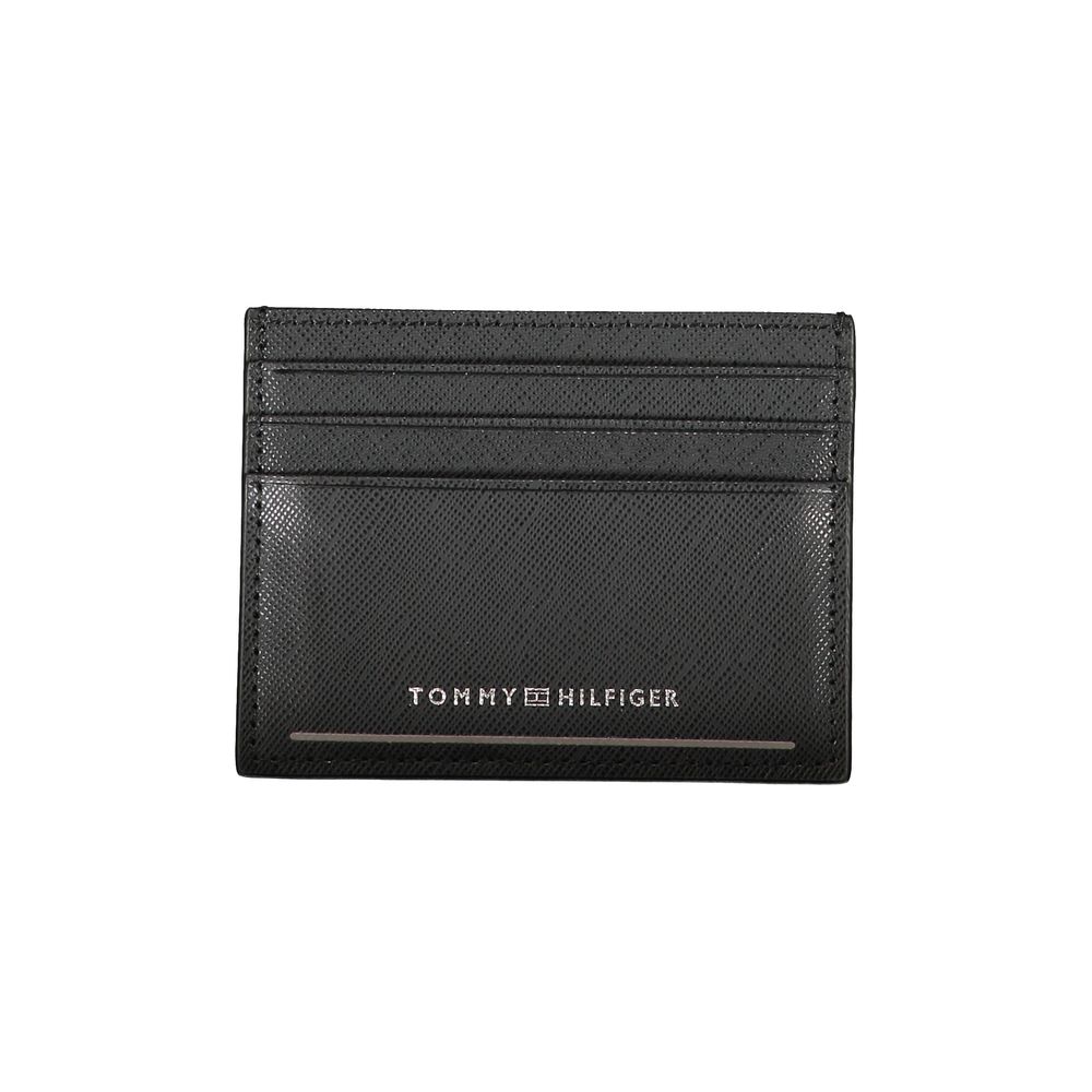 Carteira de couro preta Tommy Hilfiger