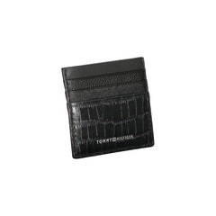 Carteira de couro preta Tommy Hilfiger