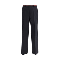 Calça de lã com detalhe de orla Gucci