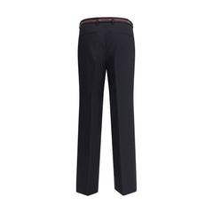 Calça de lã com detalhe de orla Gucci