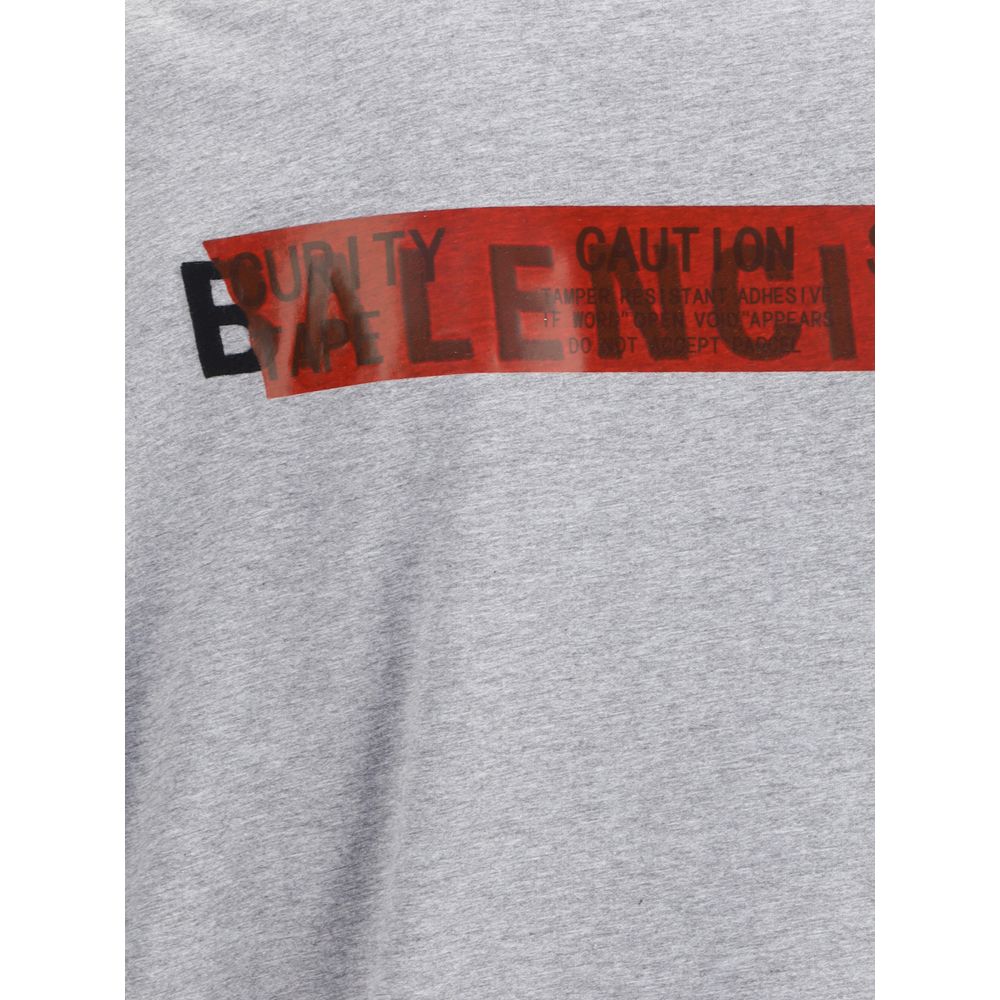 Camiseta com motivo Balenciaga nas costas