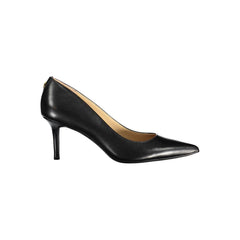 Sapato baixo de couro preto Ralph Lauren