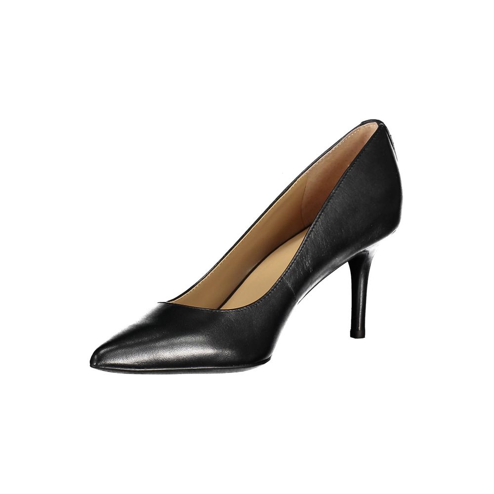 Sapato baixo de couro preto Ralph Lauren