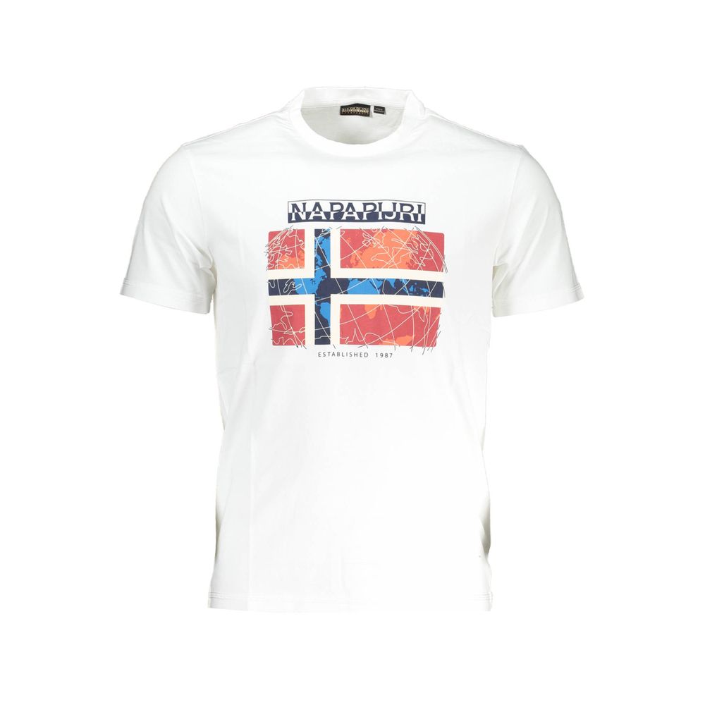 Camiseta branca de algodão Napapijri