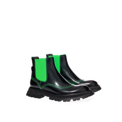 Bota de couro multicolorida Alexander McQueen