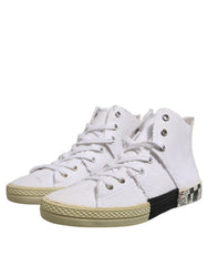 Tênis feminino cano médio com cadarço branco Maison Margiela