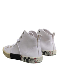 Tênis feminino cano médio com cadarço branco Maison Margiela