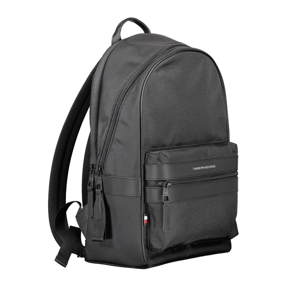 Mochila Tommy Hilfiger de poliéster preta