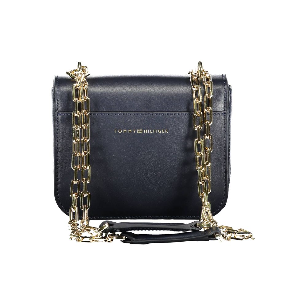 Bolsa de couro azul Tommy Hilfiger