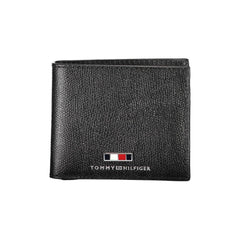 Carteira de couro preta Tommy Hilfiger